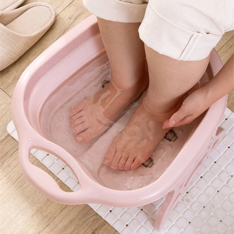 

Footbath plain foaming massage bucket Foldable Plastic foot bath basin large heightening footbath fording barrel Reduce Pressure