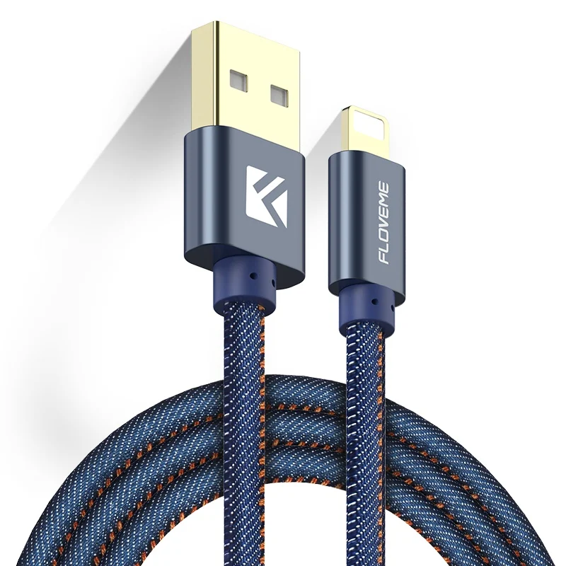 FLOVEME USB кабель для iPhone XS Max XR X 8 7 Plus, быстрая зарядка для мобильного телефона, зарядное устройство для iPhone 6, 6 S, 5S, SE, iPad, кабель для освещения - Цвет: Blue