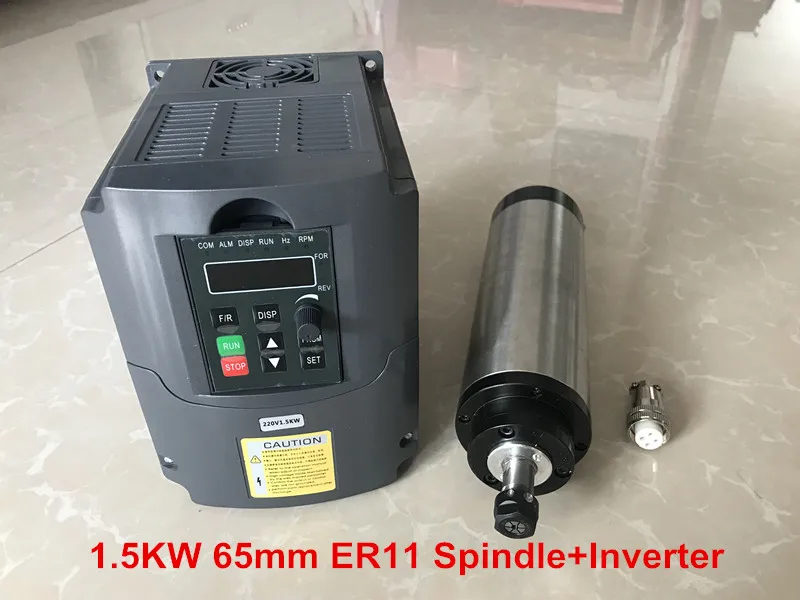 

CNC Spindle Motor 1.5KW Air Cooled Router Spindle Motor + 220V/1.5KW VFD Inverter For CNC Milling Machine