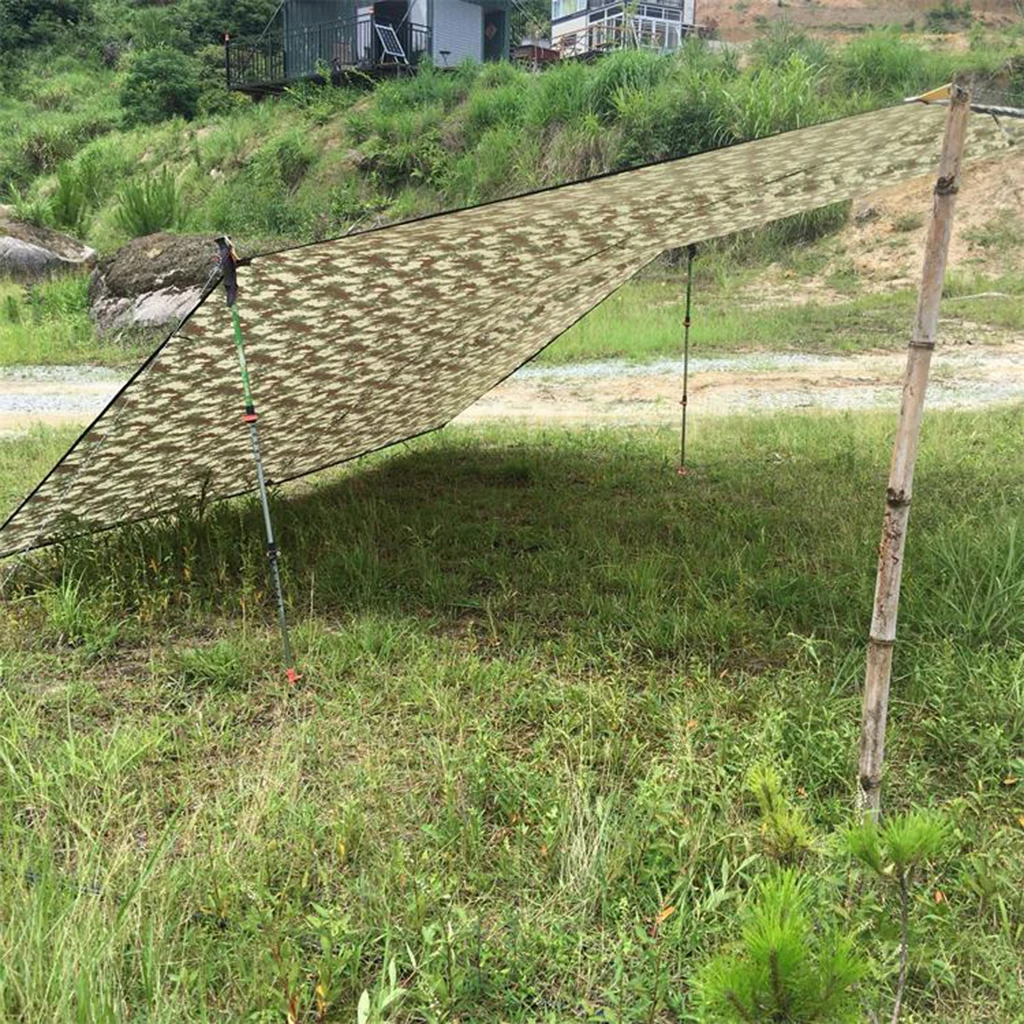 Heavy Duty Waterproof Truck Camouflage Tarp with Grommets, UV Resistant, Outdoor Tarpaulin Cover for Boat, Camping, Tent