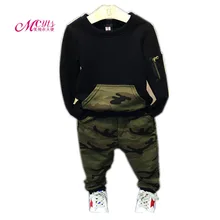 Spring Autumn Kids Boys Clothing Sets Camouflage Boys Long Sleeve Pullover+Pants 2 Pcs Suits 2 3 4 5 6 7 Years Children Clothes