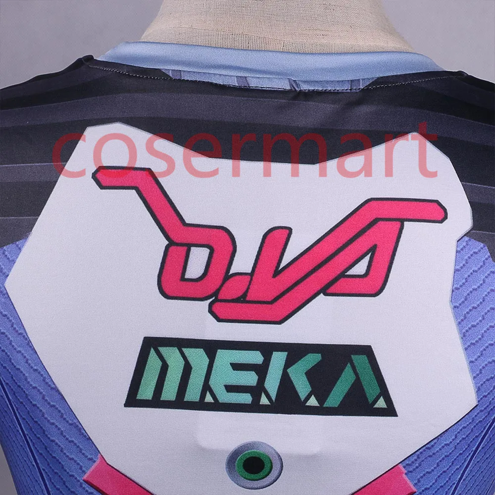 Cos D.va Hot Game OW T-shirts Cosplay Dva Tee Short Sleeve Woman Adult 3D Print Halloween Party Prop (5)