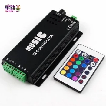 

Fast shipping DC12-24V 24 Keys music Sound Sensitive controller IR remote RGB controller for 5050 3528 2835 led strip light lamp