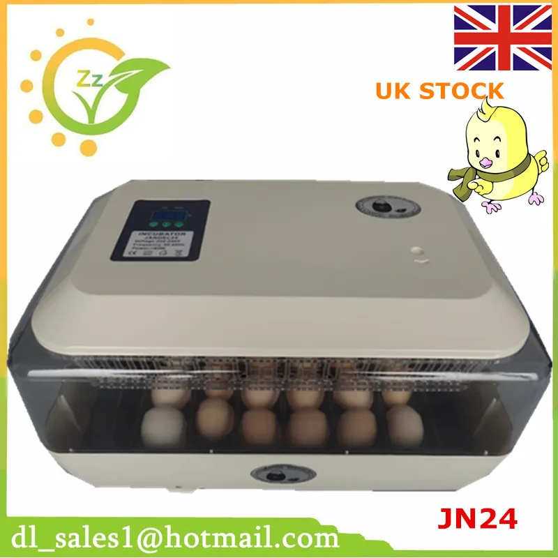 

220V Mini farm fully automatic digital 24 chicken duck poultry hatcher egg incubators hatching LED display