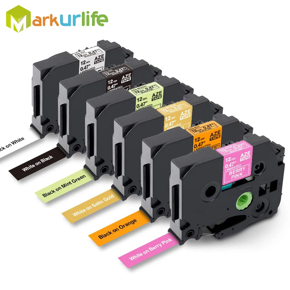 

12mm TZ-231 TZ-335 TZ-MQP35 TZ-MQ835 TZ-MQG31 TZ-B31 Labeling Tape Compatible for Brother P-Touch Label Printer PT-D400 PT-H100