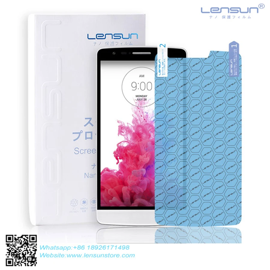 LENSUN Nano технология Антибликовая ПЭТ + ТПУ Защитная пленка для LG G4 защитная