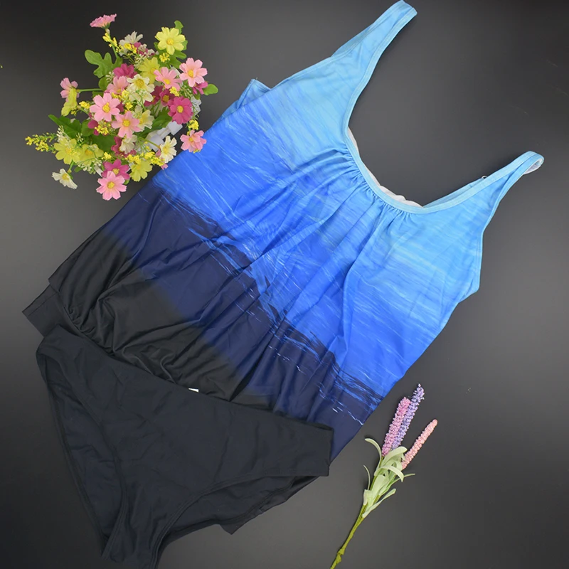 blue swimsuit