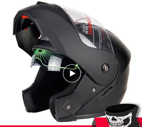 

2019 New Flip Up Motorcycle Helmet Racing Modular Dual Lens Motocross Moto Helmet Full Face Helmets Casco Moto Capacete Casque #