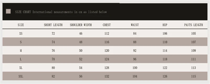 Army Mix 2 Size Chart