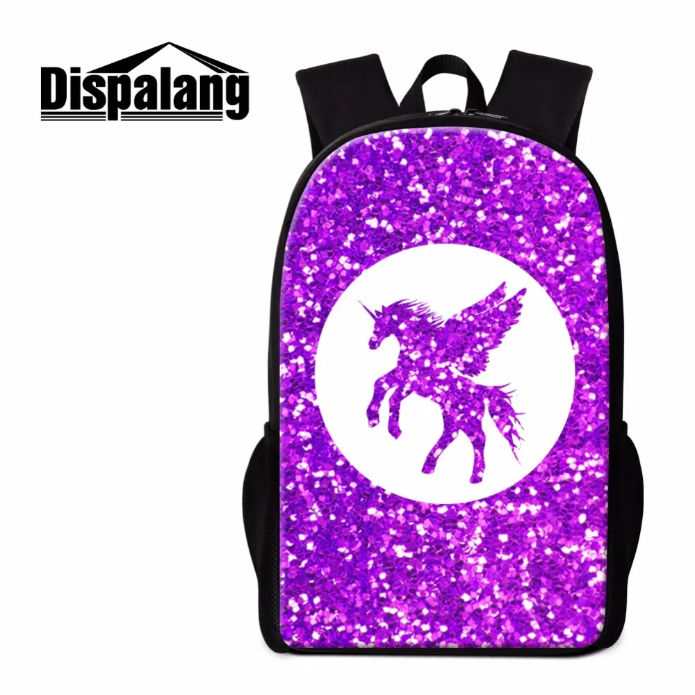 Dispalang Fashion School Backpack Unicorn Print Shoulder Back Pack Cute Bookbag for Girls Lightweight Trendy Mochilas Rucksacks