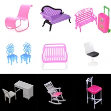 Sofá mecedora silla salón casa de muñecas Silla de ordenador para niña sala de estar dormitorio jardín muebles infantiles accesorios de juguete(China)