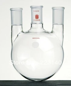 

Flask, Three neck, Vertical, Capacity:500ml, Center joint:24/40, Side Joint:24/40
