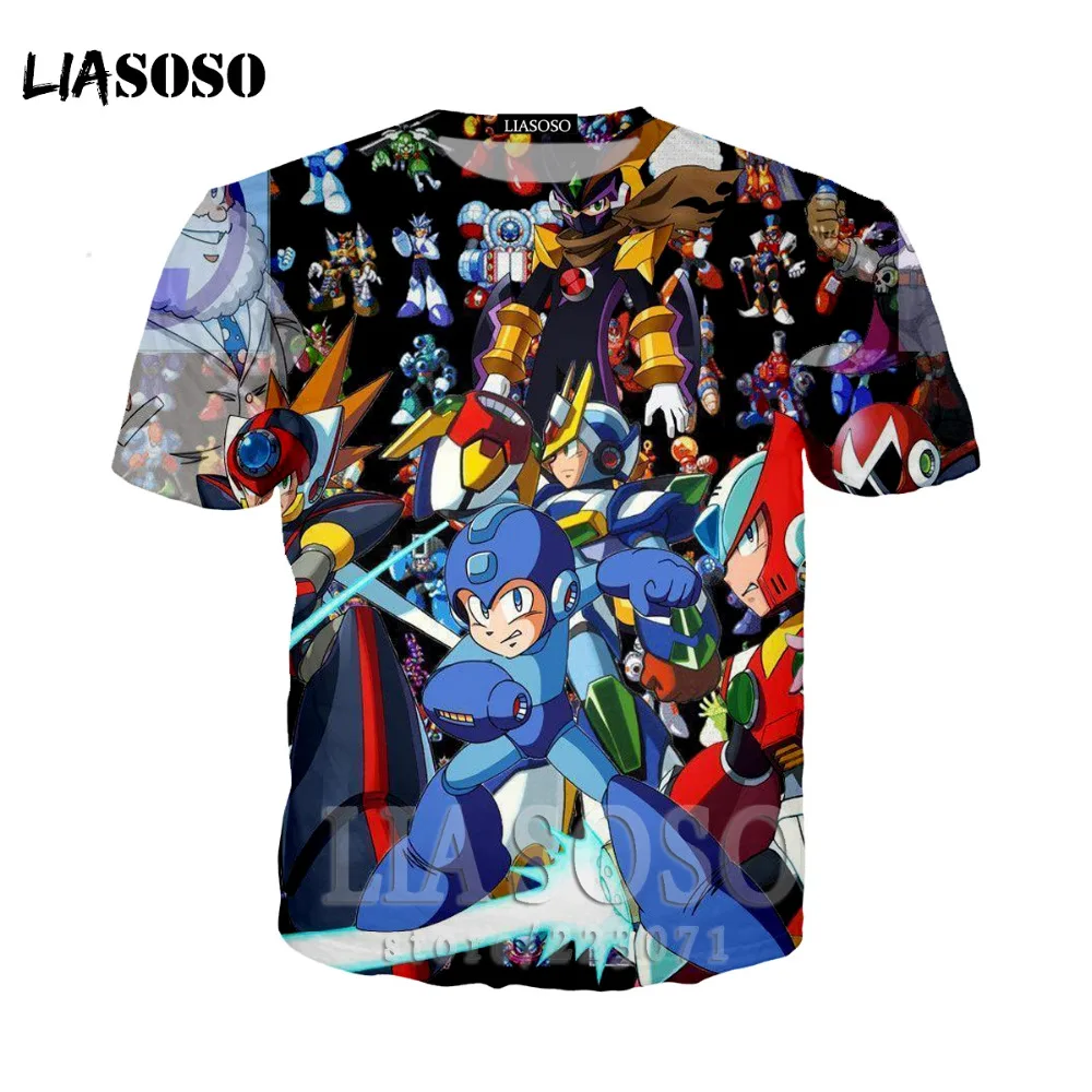 Футболка LIASOSO mega man genesis рисунок 3d печать футболка рубашка Косплей Рокман X легенды