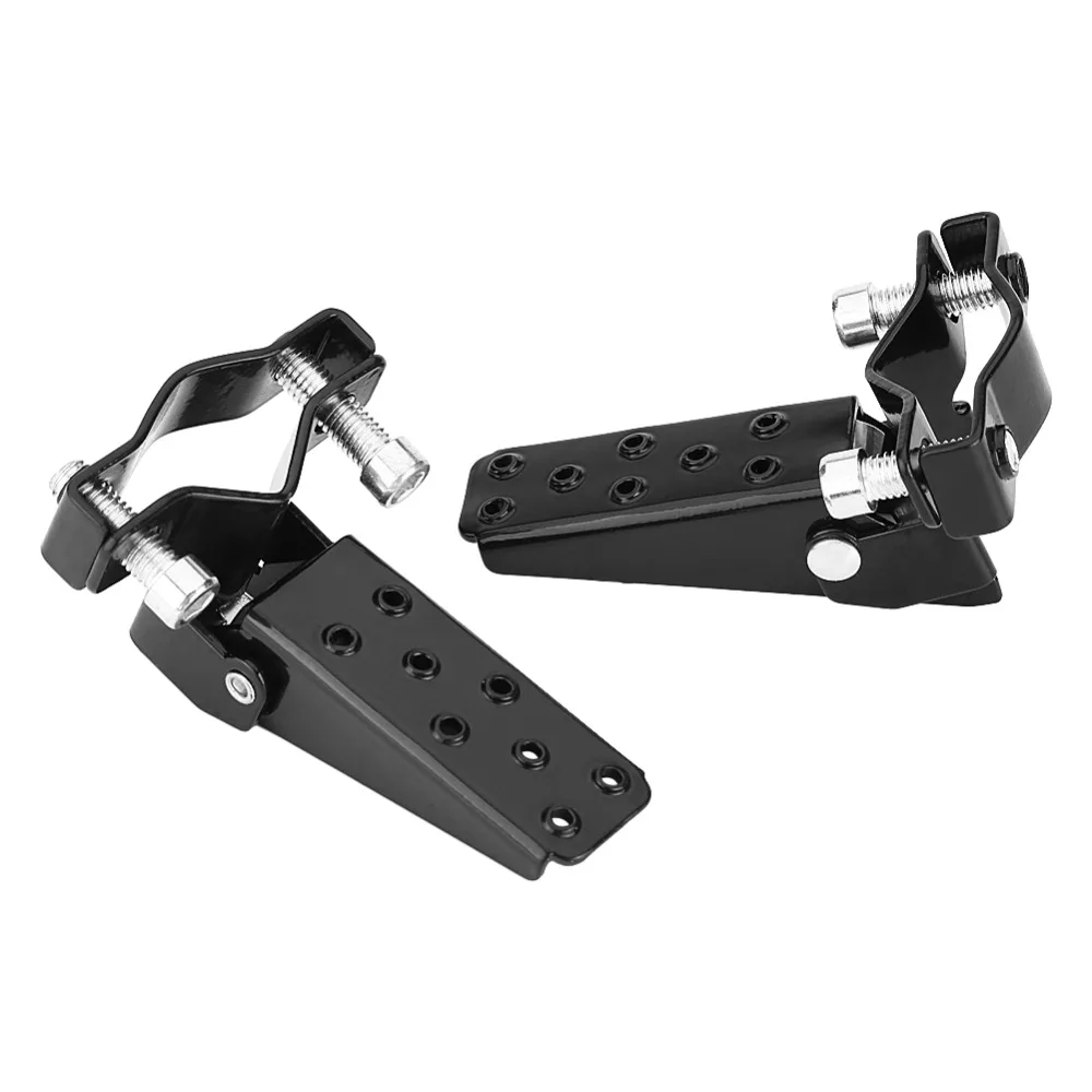 

Wear Resistant Scratch Proof Durable Black Stylish Metal Motorcycle Motorbike Frame Foot Pegs Rests Pedals Solid Metal
