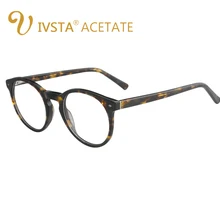IVSTA, оправа из чистого ацетата, круглые очки для женщин, кошачий глаз, ДЕМИ, черепаховый цвет, женские оптические очки по рецепту, Оливер