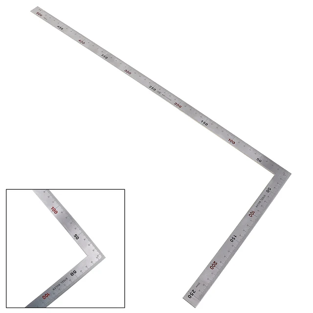 150x300mm 90 Degree Stainless Steel Right Angle Ruler for