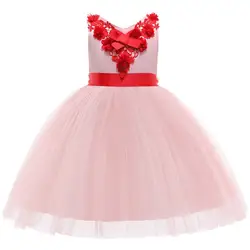 2018 летнее платье с цветочным рисунком для маленьких девочек высокого качества вечерние платье принцессы Одежда для детей 3-10 платье для дня