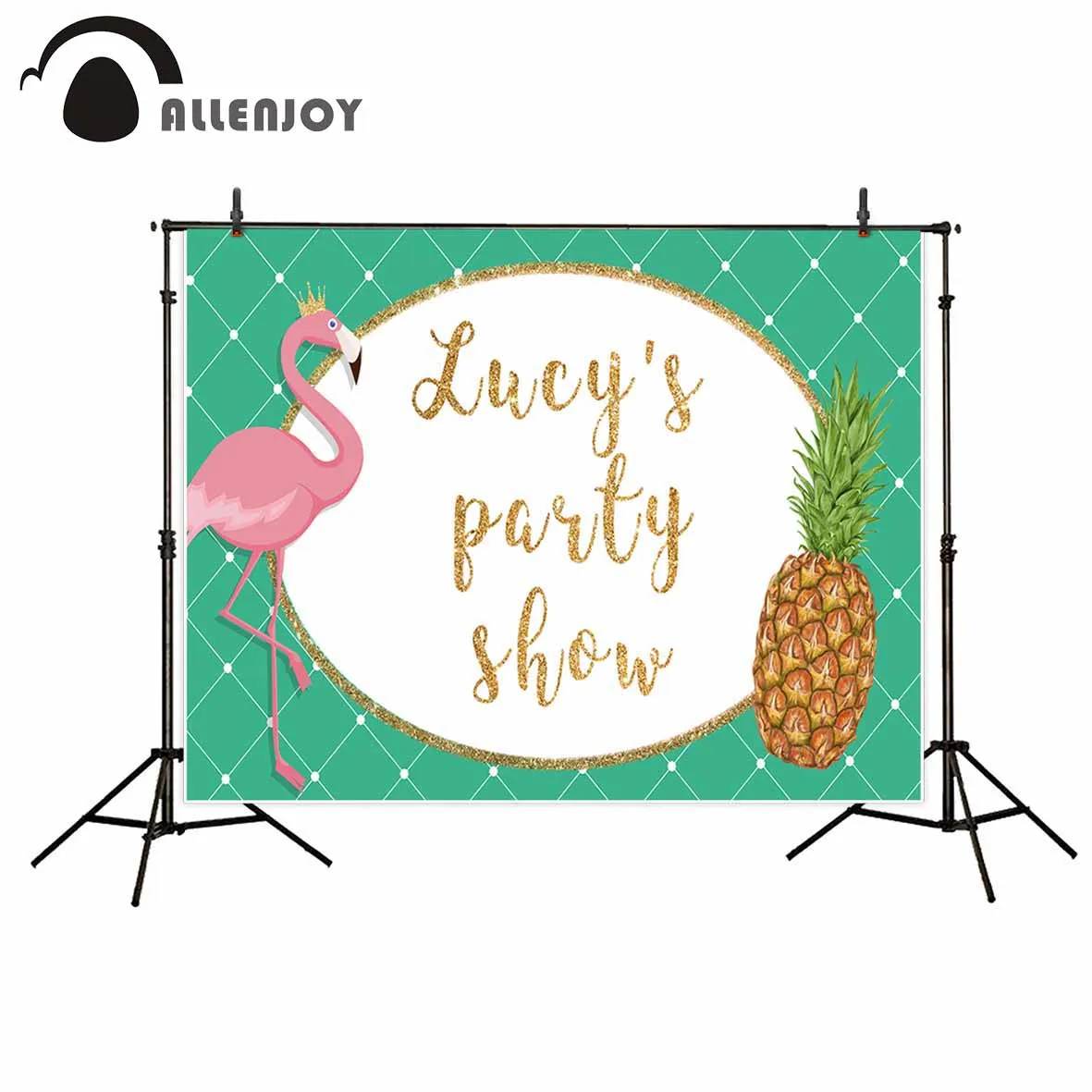 Allenjoy виниловые фоны для фотосъемки зеленый золотой ананас Фламинго детская