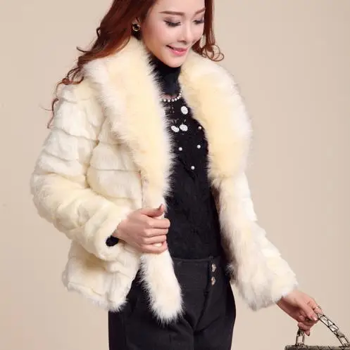 La Furry Fourrure Fluffy Femme Plus Z424 Veste Outwear Artificielle Taille Faux Manteau De Moelleux Femmes 2018 D'hiver Fausse 6Sx8H7