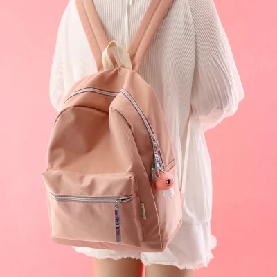 Простой свежий дизайн, чистый цвет, Оксфорд, женский рюкзак, мода для девочек, сумка для отдыха, школьная, Студенческая, сумка для книг, водонепроницаемая, дорожная сумка