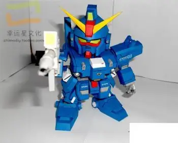 

SD Gundam Series RX-79BD-02 Blue Destiny Machine 2 3D Paper Model DIY Manual