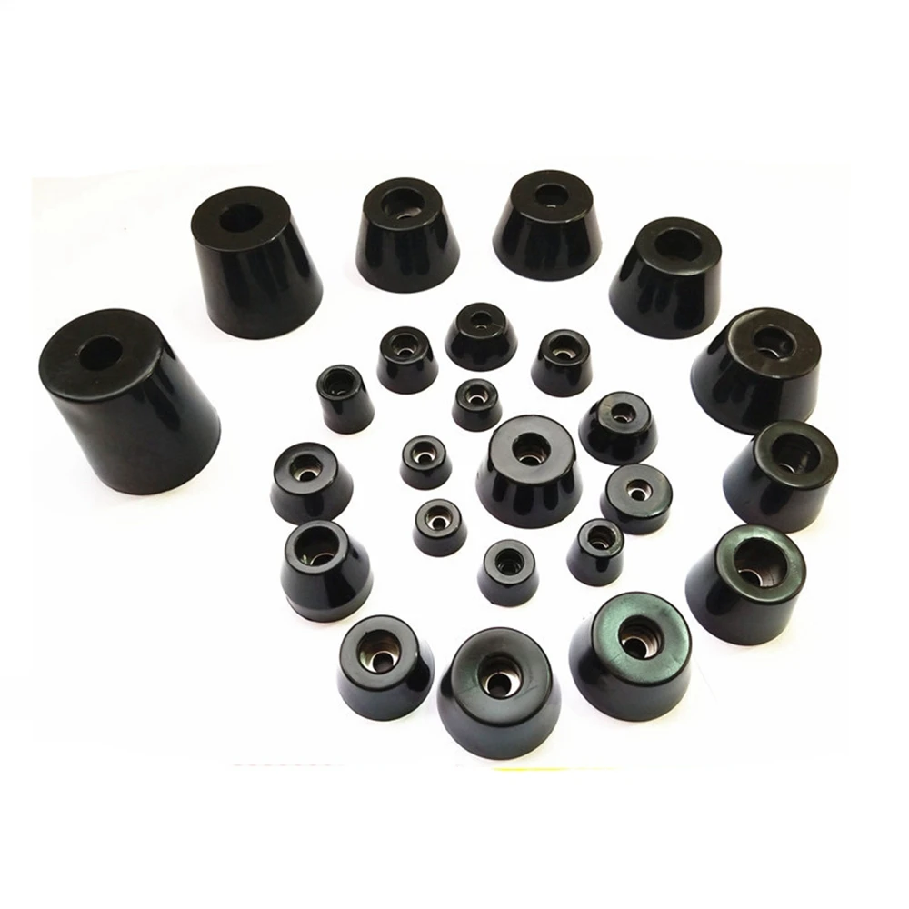 DAYFULI 20pcs Black Rubber Table Chair Furniture Feet Leg Pads Tile Floor Protectors feet Wholesale-3