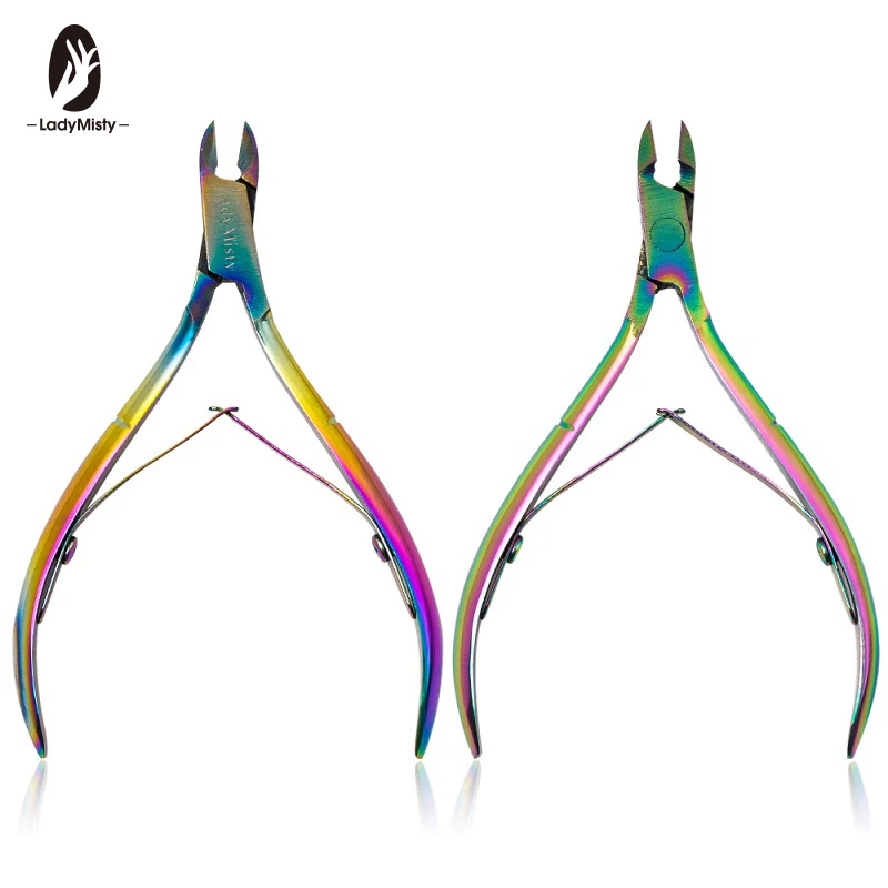 

Ladymisty Nail Cuticle Cutter Rainbow Dead Skin Scissor Trimmer Remover Clipper Nipper Plier Manicure Nail Art Grooming Tool