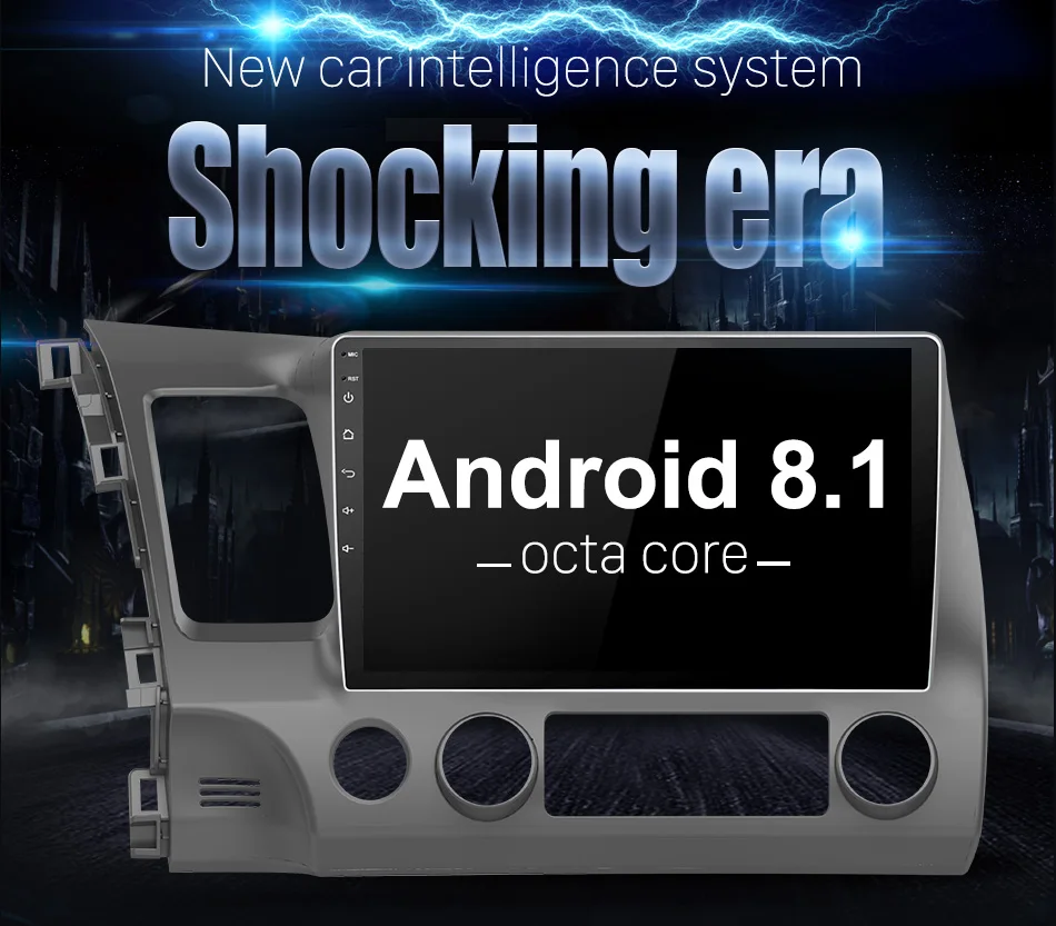 Clearance Eunavi android 8.1 car dvd gps player for honda civic 2006-2011 car radio video player gps navigation car stereo 2 din dvd 7851 3