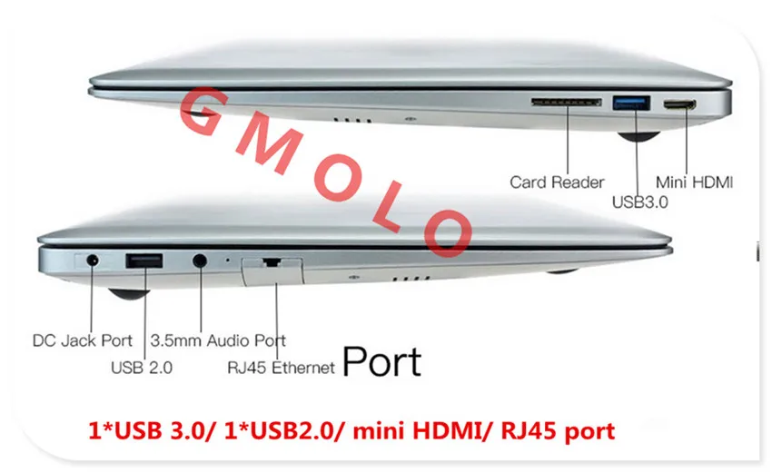 Ноутбук бренда GMOLO 14 дюймов четырехъядерный J1900 1 ТБ HDD и 64 Гб SSD 4 RAM Wi Fi камера
