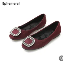 Женская зимняя обувь на меху mocassin femme claussure с квадратным носком Туфли без каблуков с горный хрусталь плюс размер 34–43, Черный Цвет Вина, слипоны