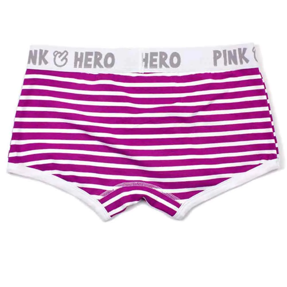 Pink Heroes, 5 шт., удобные трусы для мужчин, сексуальное Полосатое хлопковое нижнее белье, боксеры с бахромой, трусы, Прямая поставка, act30