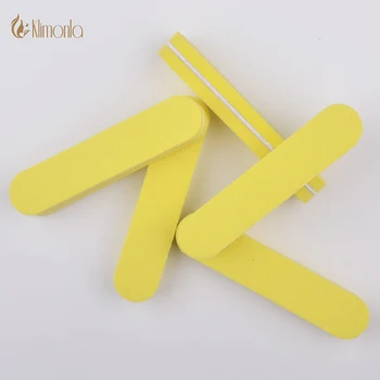 

20pcs/lot Mini Nail File Buffer Block Yellow Sponge Nail Buffer Emery Manicure Care Makeup Accessories Sanding File Tools