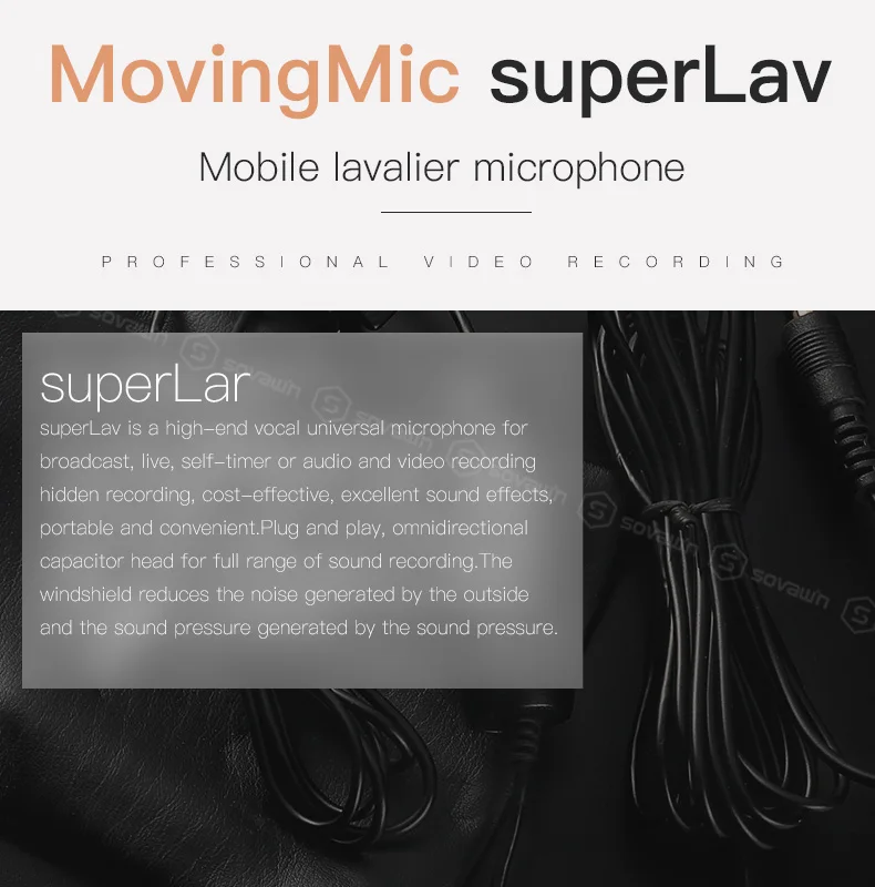 Portable Condenser Lavalier Microphone with Clip-on Interview Mic for Phone Video Recording Microphone xlr for Camera Android    (4)