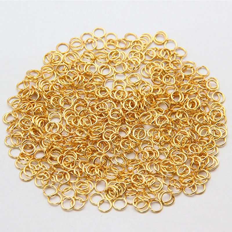 

1 Pack/lot Gold Jump Rings 4 5 6 7 8 10 12 14 16MM Single Open Split Loop Rings for DIY Necklace Jewelry Connectors Findings