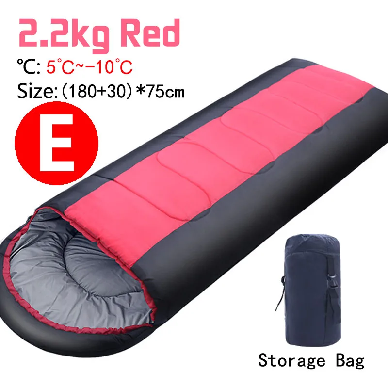 Red-2.2KG 1,1 кг-2,2 кг Водонепроницаемый хранения Энергосбережение легкий нейлон компрессионный рюкзак хлопковый пуховый спальный мешок 210x75 см - Цвет: Red-2.2KG