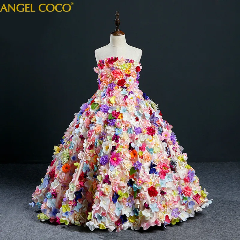 Girls Clothing Tulle Pageant Dress For Girls Carnival Children Costume Flower Girl Gown Princess Wedding Birthday Party Dresses цена Girls Clothing Tulle Pageant Dress For Girls Carnival Children Costume Flower Girl Gown Princess Wedding Birthday Party Dresses цены онлайн