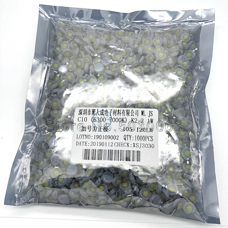 1000 шт./пакет 1 Вт SMD светодиодный Природа/Чистый/белый/холодный белый лампочка светодиодные точки для лампы бисера мощность светоизлучающий диод 105-120lm