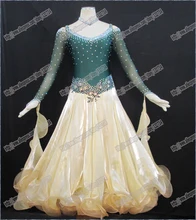 New Competition ballroom Standard dance dress,juvenile dance clothing, women dress,Salsa dance dress,Tango dance dress B-5005