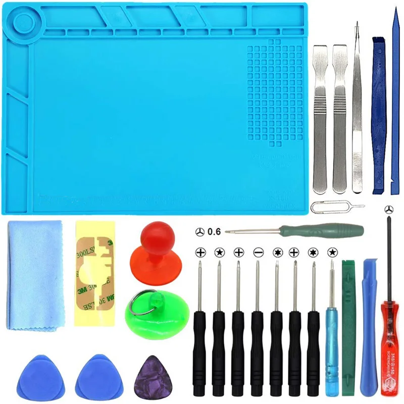 

Heat Insulation Silicone Pad Desk Mat Maintenance Platform Screwdriver For Mobile Phone PC Computer BGA Soldering Repair Tool