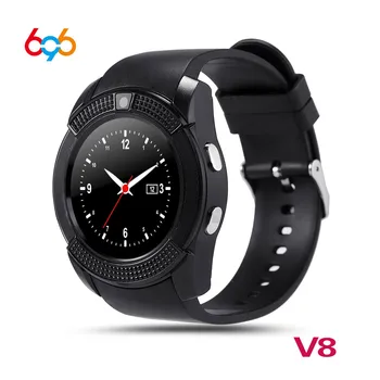 

696 V8 Smart Watch Fitness Tracker Bluetooth Smartwatch Touch Screen Wrist Watch with Camera SIM Card Waterproof Smartwatch