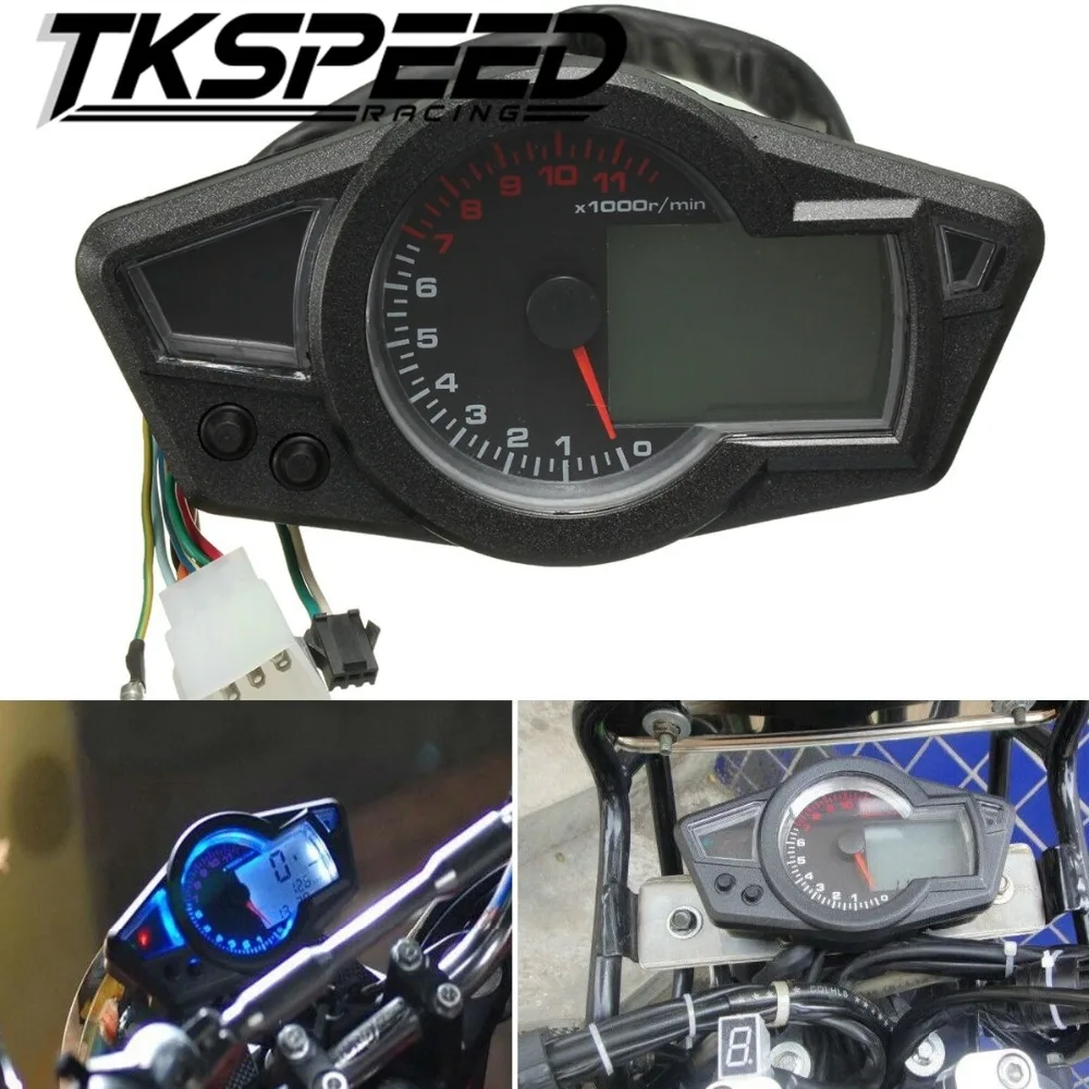 Motorcycle LCD Speedometer Motorcycle Digital Odometer Speedometer Tachometer Fit for 2&4 Cylinders Motorcycle LCD Speedometer Motorcycle Digital Odometer Speedometer Tachometer Fit for 2&4 Cylinders
