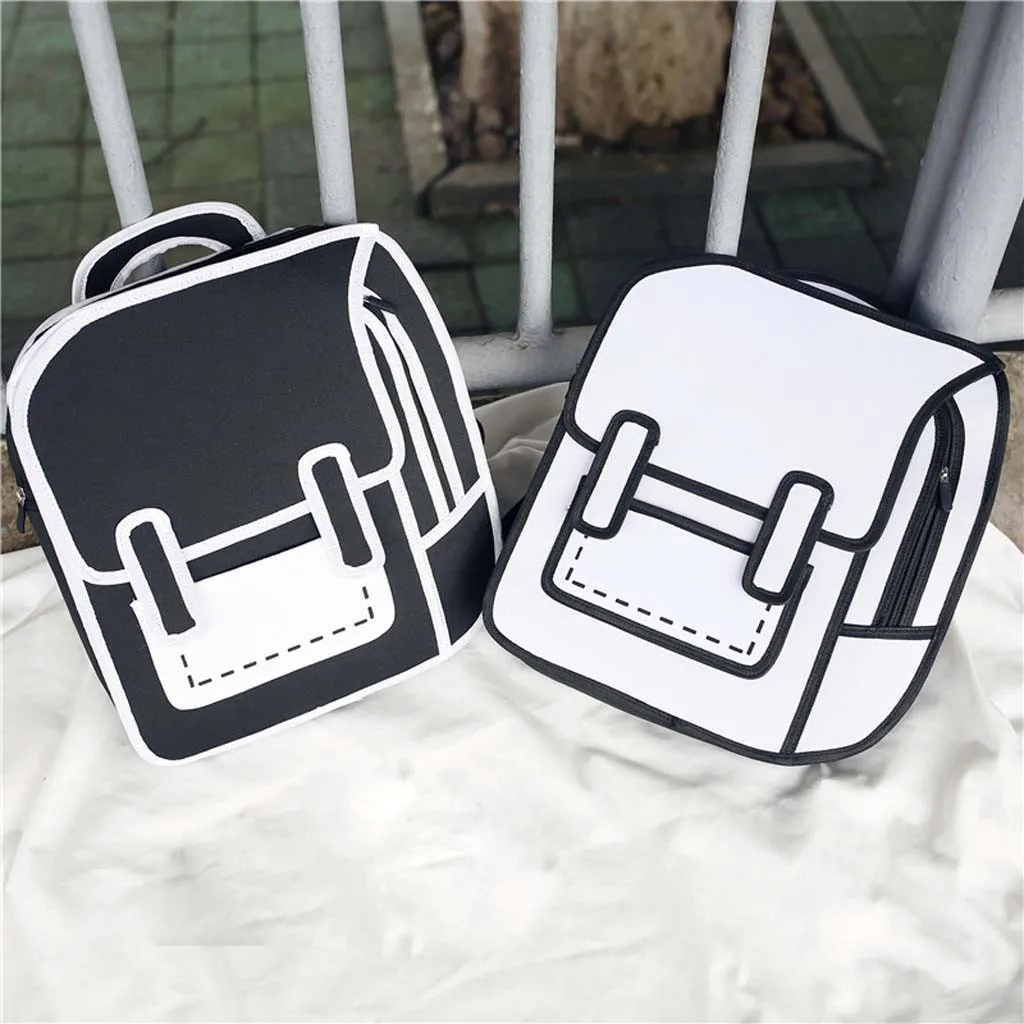 Креативный 2D женский рюкзак с рисунком, рюкзаки с 3D рисунком, школьная сумка с рисунком для девочек, рюкзак Mochila Mujer