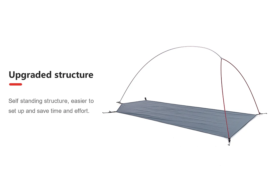 Naturehike CloudUp серии Сверхлегкий походный тент 20D/210T ткань для 1 человека с ковриком теплый тент NH18T010-T