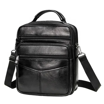 

Sheepskin Leather Male's Cross body Bag Casual Business Leather Men's Messenger Bag Vintage Men Bag Zipper Shoulder Handbags