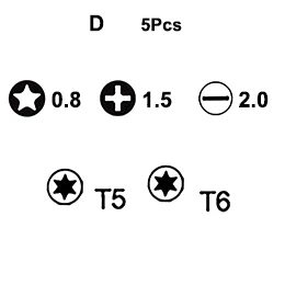 Tri-Wing» и «Y0.6 специальное Крестовая 2,5 Phillips Torx 5-ти точечные с крестообразной головкой Набор отверток для iPhone iPad Ноутбук инструмент для демонтажа - Цвет: FI-2250-D-5Pcs