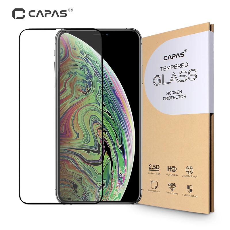 2Pcs For iPhone XS Max Screen Protector Tempered Glass Full Coverage