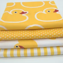 4 шт./лот 40*50 см желтый мультфильм серии хлопчатобумажная ткань метр для лоскутного шитья текстиль Telas Tissus Лоскутное Тильда кукла