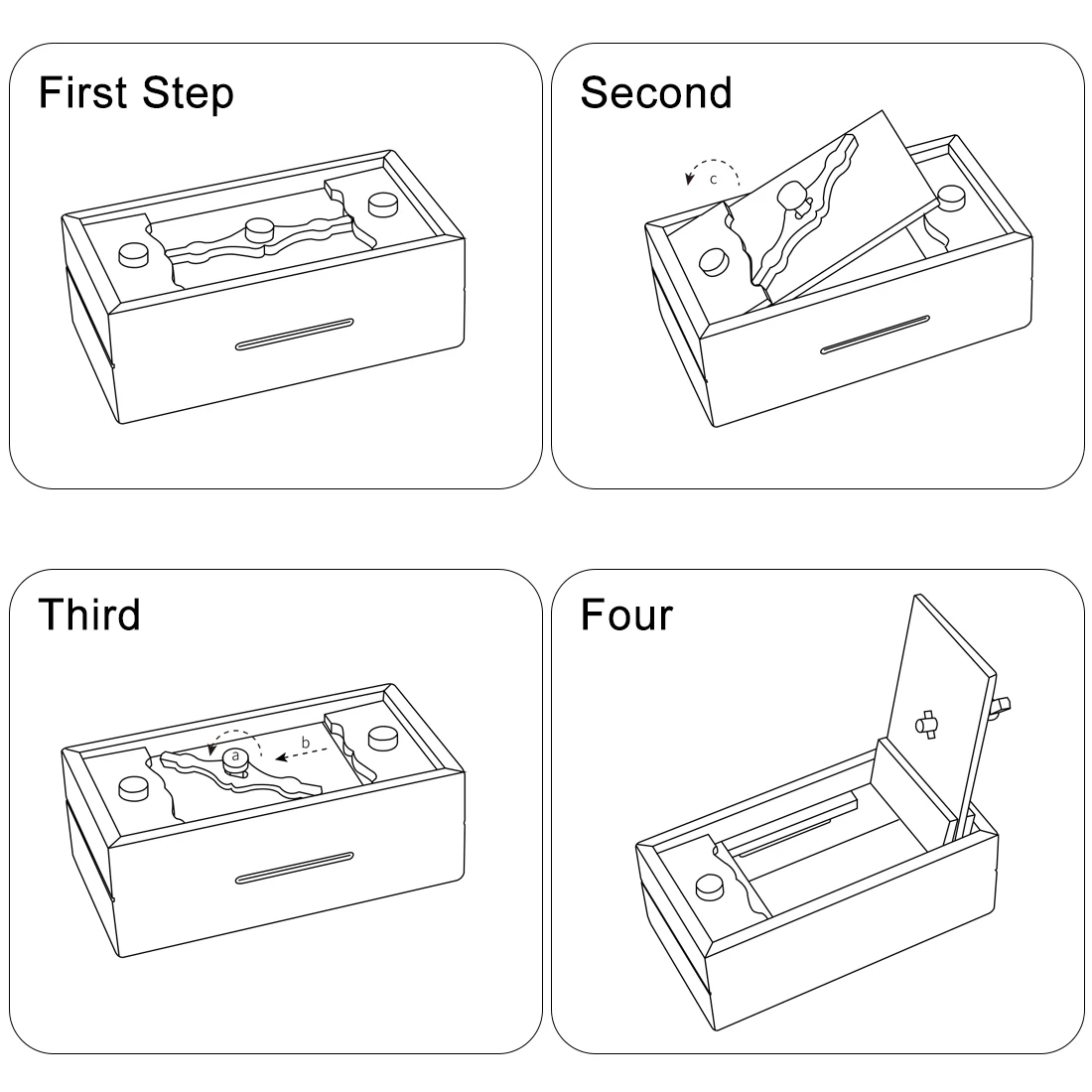 Деревянная головоломка коробка секрет трюк разведки отделение магия Деньги Подарочная коробка Логические развивающие игрушки