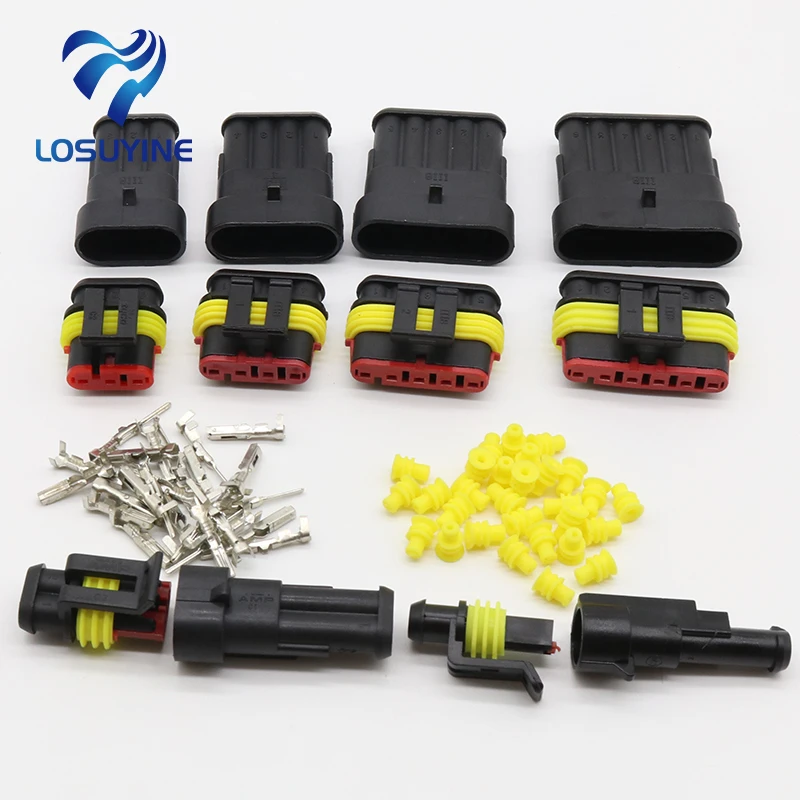 5 Kits Flame Retardancy 1P 2P 3P 4P 5P 6P Way Sealed Waterproof Automotive Wire Connector Plug Car Motorcycle Hid Auto huismerk kopen in de aanbieding 5 Kits Flame Retardancy 1P 2P 3P 4P 5P 6P Way Sealed Waterproof Automotive Wire Connector Plug Car Motorcycle Hid Auto huismerk kopen in de aanbieding