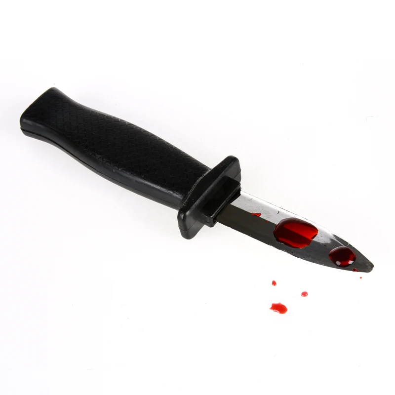 Хэллоуин пластиковый нож крови ударные игрушки реквизит штыковый пояс игрушечный нож приколы розыгрыши GYH